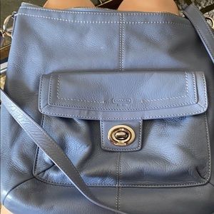 blue coach purse